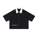 Unisex Color Block Boxy Short Sleeve Shirt