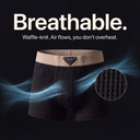 Cloud Luxe Boxers breathable waffle-knit airflow infographic